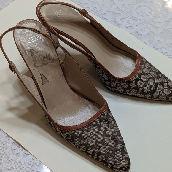 Coach sling back heels size 7.5 - Picture 8 of 8